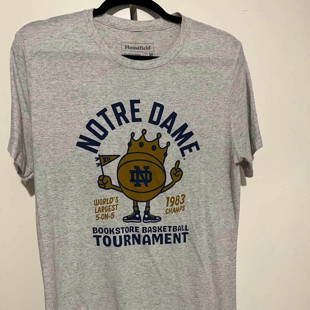 Gray Homefield Notre Dame “Bookstore Basketball Tourney” t-shirt.